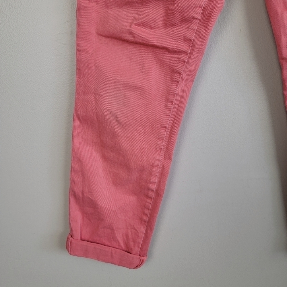 Anthropologie 26 Chino Pink Relaxed Fit Straight Stretch Ankle Cotton Pants 2 - Picture 7 of 14